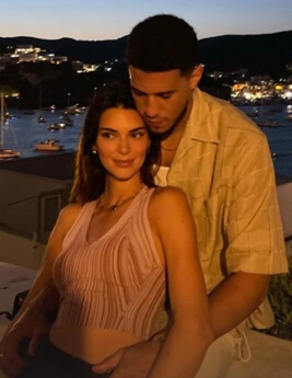 Devin Booker with his girlfriend Kendall Jenner 